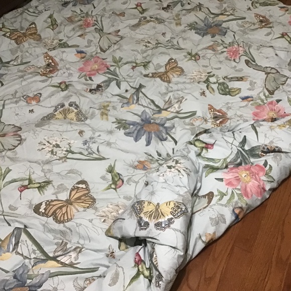 Pottery Barn Other - Pottery Barn Spring Butterfly Organic Duvet Cover